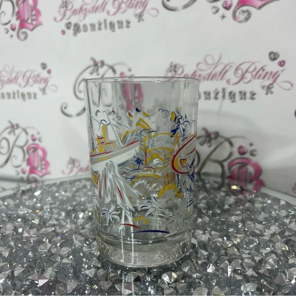 Disney Colorful 25th Anniversary Glass Set cups glasses merch park typhoon